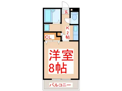 グリーンステージ葉月館(1K/3階)の間取り写真