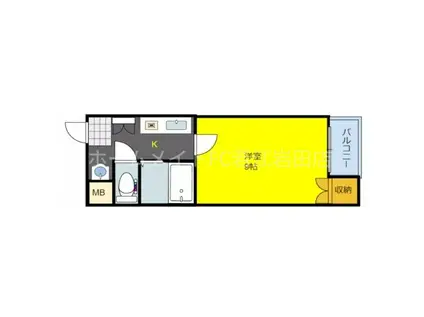 ドリームガーデン(1K/4階)の間取り写真