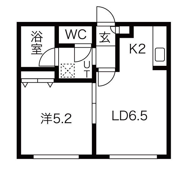 イーストコートI(1LDK/3階)の間取り写真