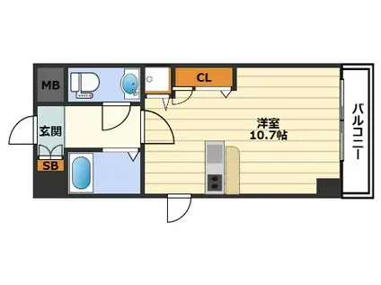 エスリード梅田北(1K/12階)の間取り写真