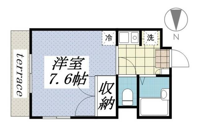 ウインドASAMI(1K/1階)の間取り写真