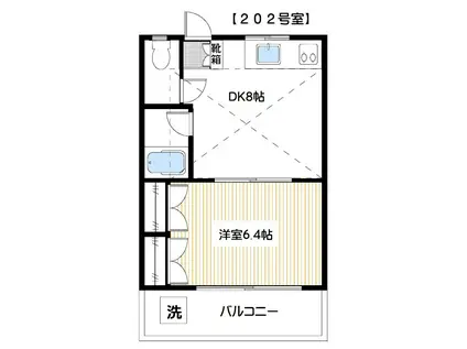 カーサ南荻窪(1DK/2階)の間取り写真