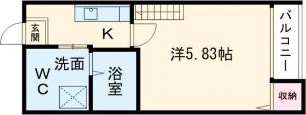 アモーレ笠取(1K/1階)の間取り写真
