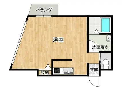 めぞん南小串(ワンルーム/2階)の間取り写真