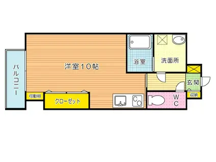 コートハウス中島通(ワンルーム/7階)の間取り写真