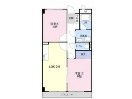 リンピアハピネス(1LDK/3階)の間取り写真