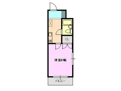 星が丘マンション(1K/4階)の間取り写真