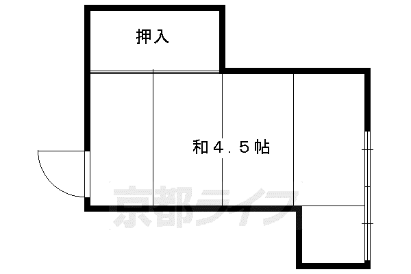 渡辺アパート(ワンルーム/1階)の間取り写真