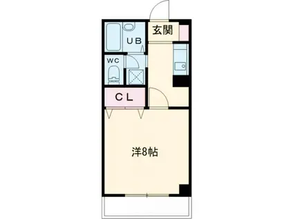 グランテージSUZURAN(1K/1階)の間取り写真