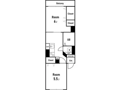 文祥堂マンション(2DK/1階)の間取り写真