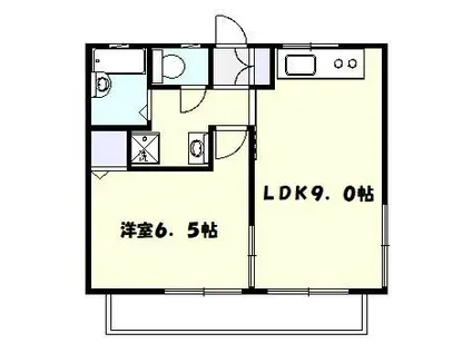 コスモスハイツ(1LDK/2階)の間取り写真