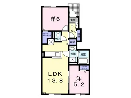 サニーライズ(2LDK/1階)の間取り写真