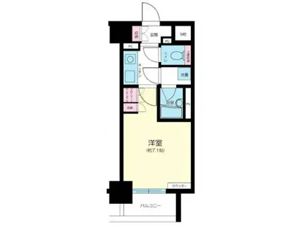 ファミール芝公園グランスイート ラ・ヴィル(1K/9階)の間取り写真