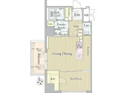 グロリアス西荻窪(1LDK/2階)の間取り写真