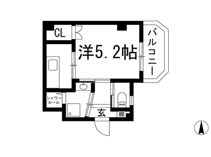 中央日進ビル(1K/4階)の間取り写真
