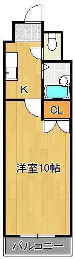 ロイヤルリージェント(1K/14階)の間取り写真