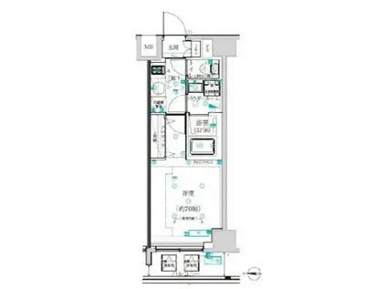 ARTESSIMO REFINA(1K/7階)の間取り写真