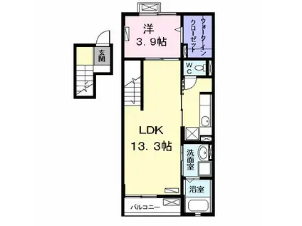 サニーコート(1LDK/4階)の間取り写真