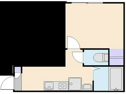 ノイエスハウス本牧(1K/1階)の間取り写真