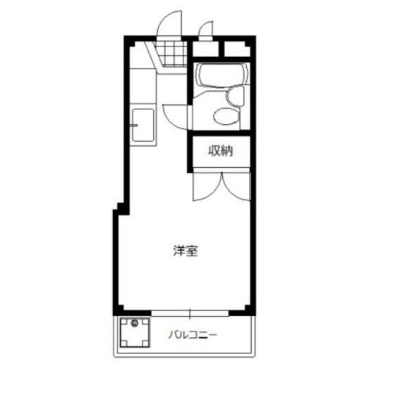 コンチネンタル学南町(ワンルーム/3階)の間取り写真