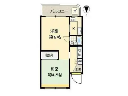 プレステージ(2K/3階)の間取り写真