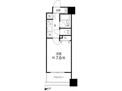 スペーシア秋葉原(1K/5階)の間取り写真