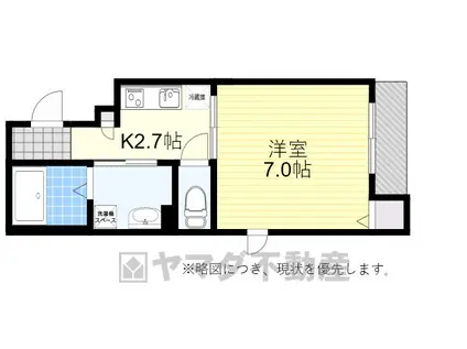 シャーメゾンYM(1K/3階)の間取り写真