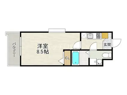 エンクレスト警固(1K/5階)の間取り写真