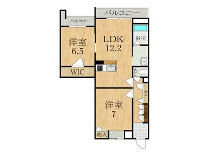 モノリスKG55(2LDK/3階)の間取り写真