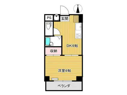 多摩川コーポ(2DK/1階)の間取り写真