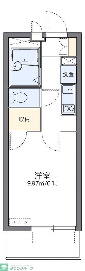 レオパレスアビタンティ(1K/3階)の間取り写真