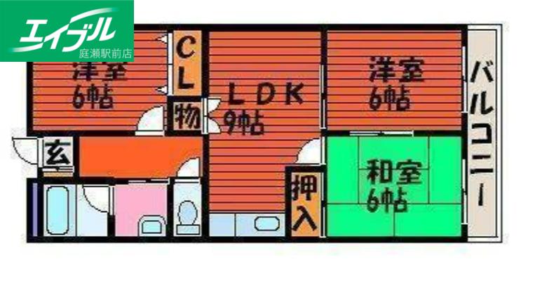 エクセルシティー(3LDK/3階)の間取り写真