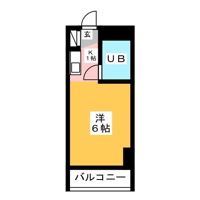 スカイコート下高井戸(ワンルーム/2階)の間取り写真