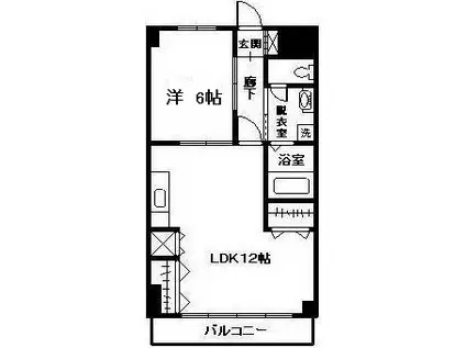 重信マンション(1LDK/2階)の間取り写真