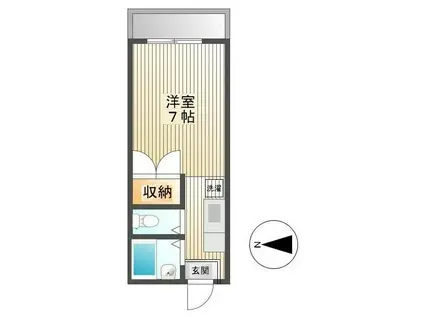 レクトピア大井(ワンルーム/2階)の間取り写真