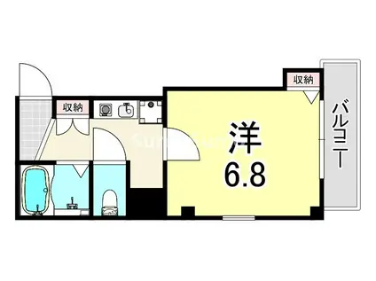 KマンションJIN(1K/4階)の間取り写真