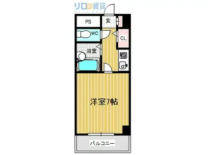 リアライズ西淡路(1K/1階)の間取り写真