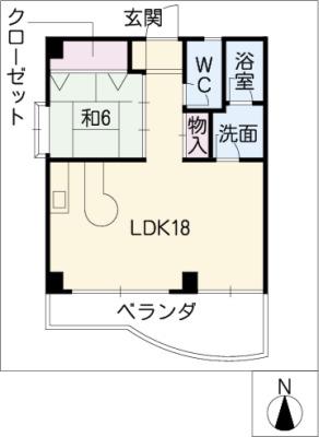 ラヴィアンムロガ(1LDK/5階)の間取り写真