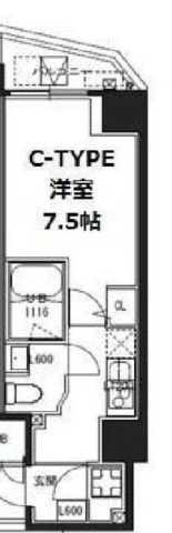 S-RESIDENCE蔵前(1K/3階)の間取り写真