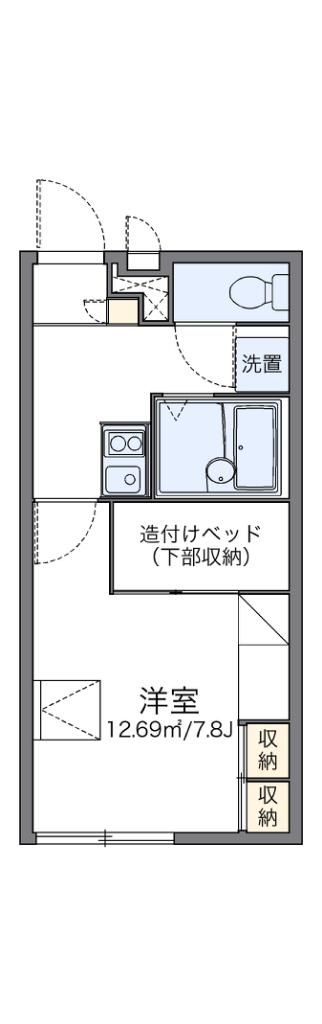 レオパレス友和(1K/2階)の間取り写真