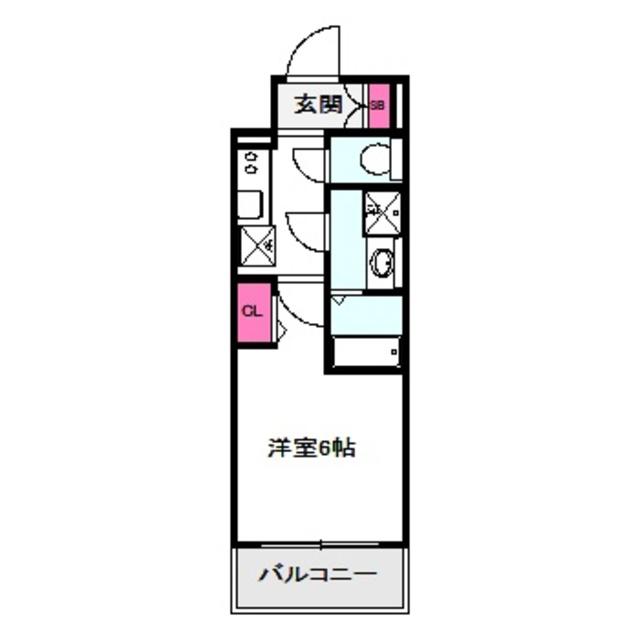 THE HUB MIYAKOJIMA(1K/2階)の間取り写真