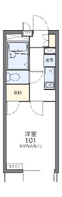 レオパレス宮(1K/1階)の間取り写真