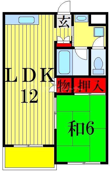 セントヒルズ本八幡(1LDK/2階)の間取り写真