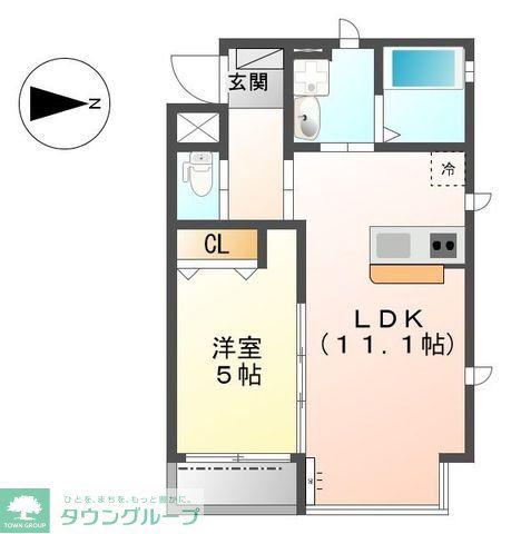 エスト ソレイユ(1LDK/3階)の間取り写真