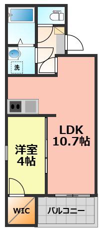 ジーメゾン清須グレイス(1LDK/3階)の間取り写真