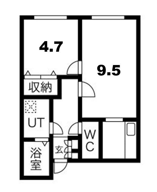 清田レモンハイツI(1LDK/3階)の間取り写真