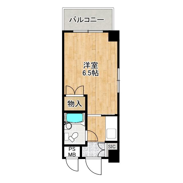 メゾン内久宝寺(ワンルーム/7階)の間取り写真