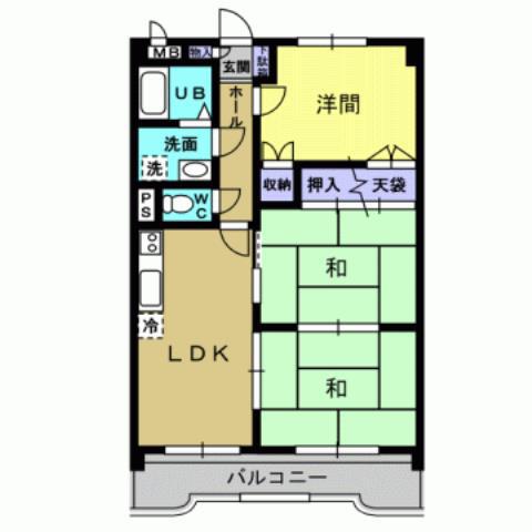リバーサイド21(3DK/3階)の間取り写真