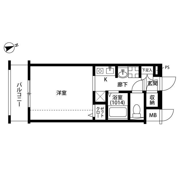 プレール学芸大学(ワンルーム/3階)の間取り写真