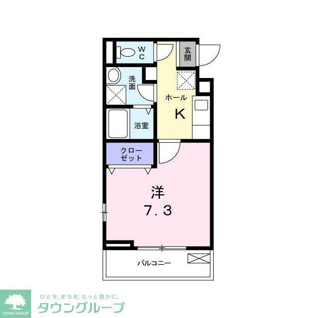 マーベラス平作(1K/1階)の間取り写真